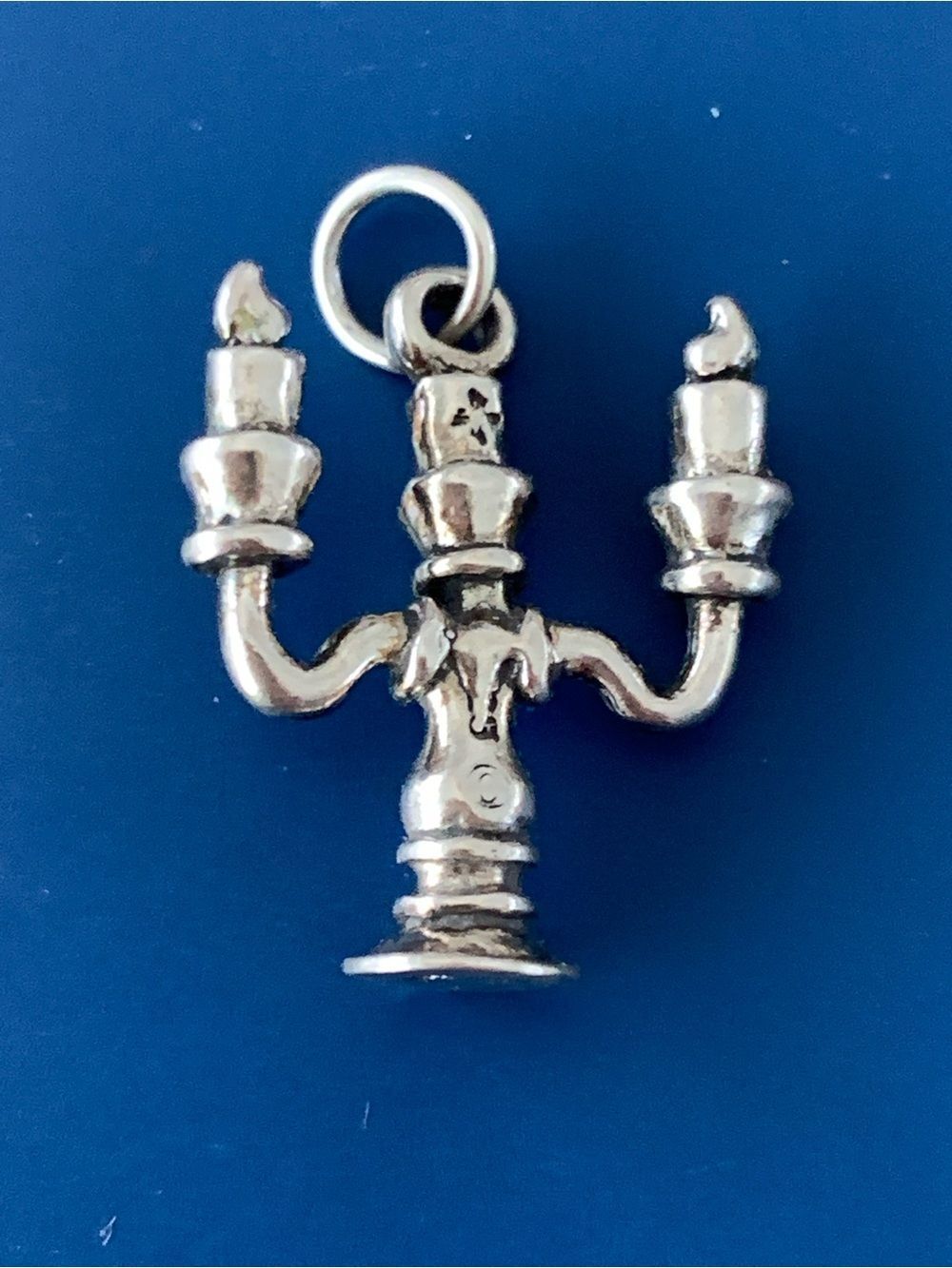 Candelabra Sterling Silver Jewelry Charm #candle #nostalgic #decorative